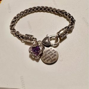 Silver Bracelet-New. W/ Sister Charm